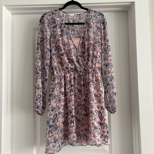 BGBGeneration Floral Pink and Blue Dress